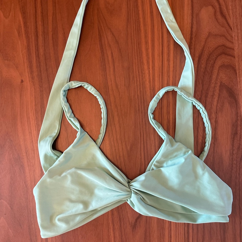 Serei Swim- Sovanna Mint Green Ruched Bikini Top